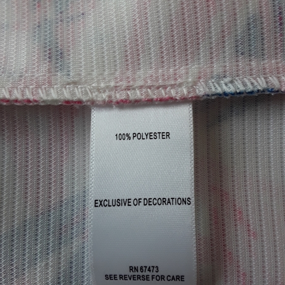 JUST...TAYLOR ABSTRACT PINK/BLUE LACE STRIPE SHIFT DRESS SZ 12 - Picture 10 of 10